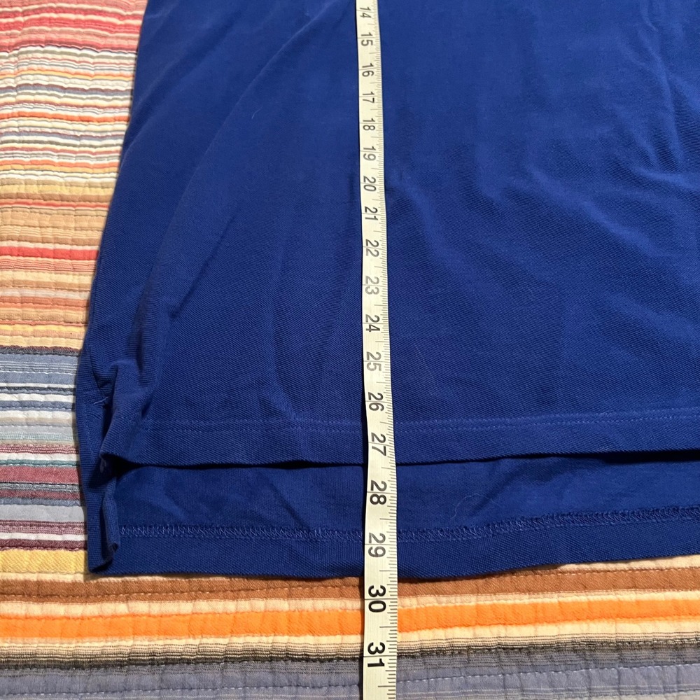 US Polo Assn Polo Shirt Men Large Blue Short Sleeve‎ "3" Logo Pique Cotton - Picture 7 of 7